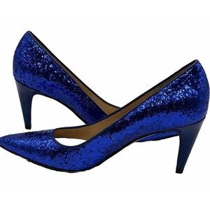 COLE HAAN AIR Heels PARTY Pumps BLUE SPARKLE  GLITTER 6 B 6B‎